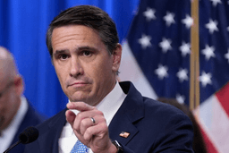 Acting Attorney General Todd Blanche speaks during a news conference on unaccompanied children at the Justice Department, June 11, 2026, in Washington. (AP Photo/Manuel Balce Ceneta, File)