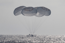 Four astronauts return to Earth after eight months in space