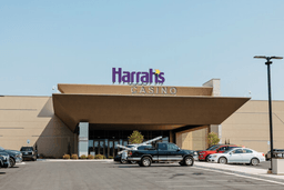 The Harrah's Casino, owned by the Iowa Tribe of Oklahoma, is seen in Chandler, Okla., Wednesday, Aug. 5, 2026. (AP Photo/Brittany Bendabout)