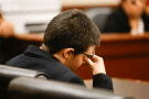 Colt Gray reacts during his sentencing hearing at Barrow County Superior Court in Winder, Ga., Tuesday, July 28, 2026. (Arvin Temkar/Atlanta Journal-Constitution via AP, Pool)